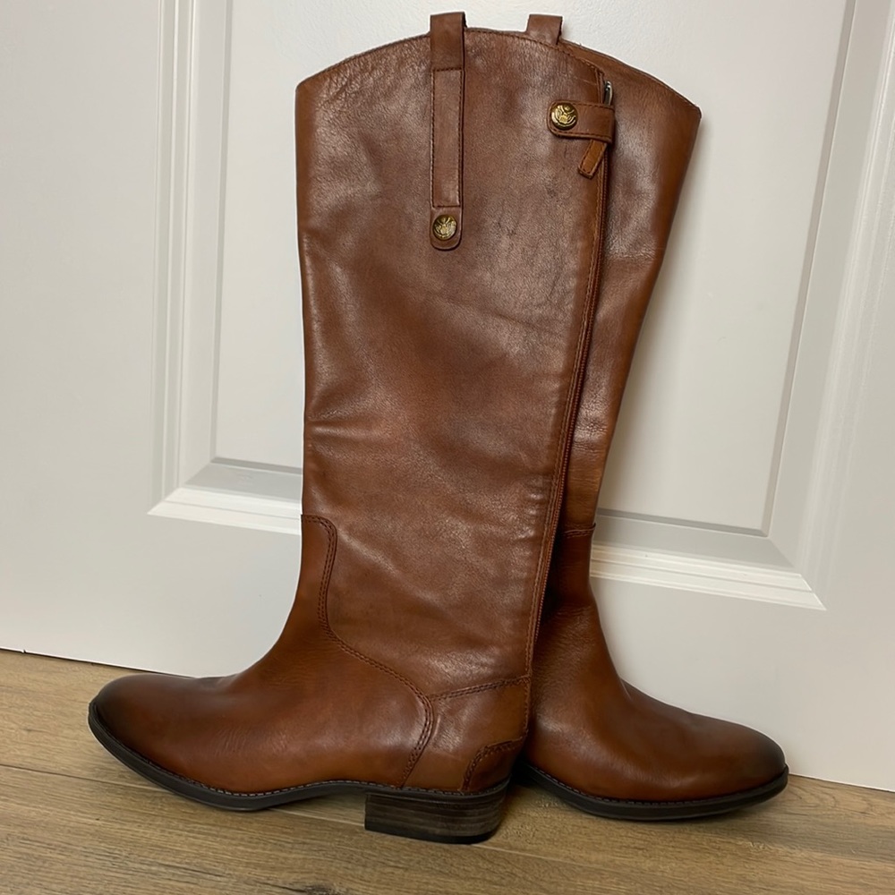 NWOT Sam Edelman Women’s Penny Leather Riding Boots Brown Leather Size 7.5